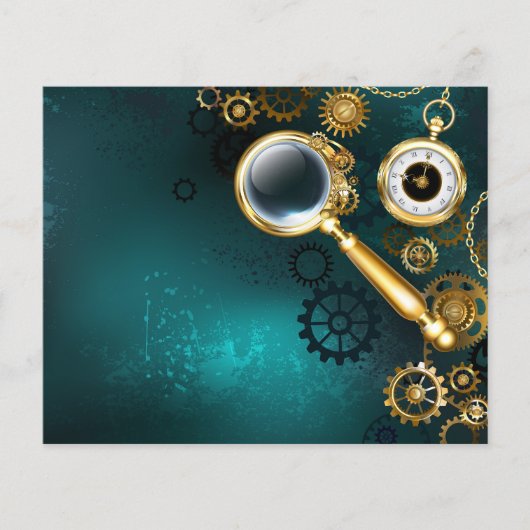 Vergrootglas in Steampunk stijl Flyer (Voorkant)