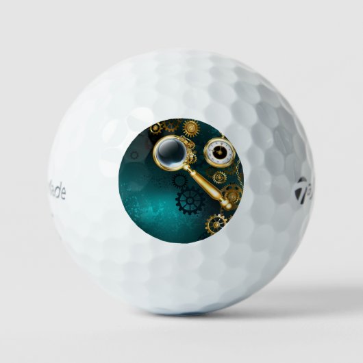 Vergrootglas in Steampunk-stijl Golfballen (Voorkant)