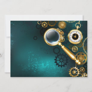 Vergrootglas in Steampunk stijl Kaart