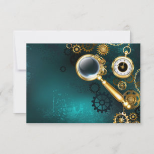 Vergrootglas in Steampunk stijl Kaart
