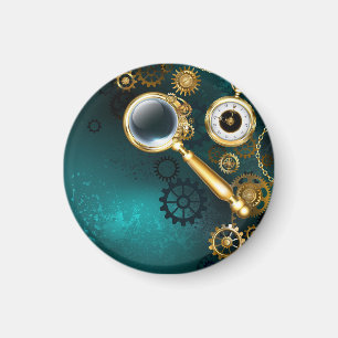 Vergrootglas in Steampunk stijl Magneet