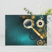 Vergrootglas in Steampunk-stijl Menu (Staand voorkant)