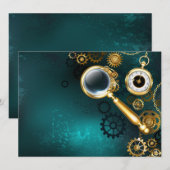 Vergrootglas in Steampunk-stijl Menu (Voorkant / Achterkant)