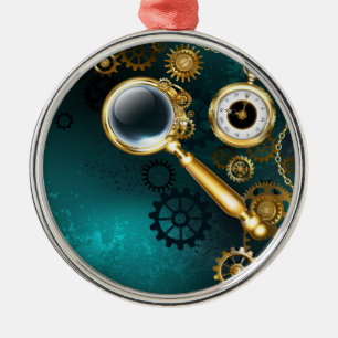 Vergrootglas in Steampunk-stijl Metalen Ornament