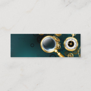 Vergrootglas in Steampunk stijl Mini Visitekaartje