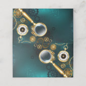 Vergrootglas in Steampunk-stijl Plaatskaartje (Buitenkant ongevouwen)