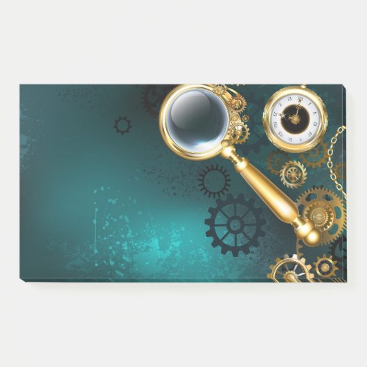 Vergrootglas in Steampunk-stijl Post-it® Notes (Voorkant)