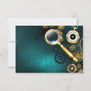 Vergrootglas in Steampunk stijl Save The Date