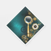 Vergrootglas in Steampunk-stijl Servet (Hoek)