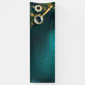 Vergrootglas in Steampunk stijl Spandoek (Verticaal)