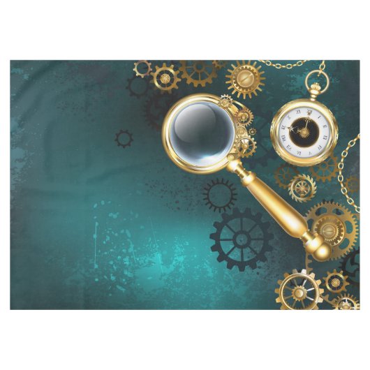 Vergrootglas in Steampunk-stijl Tafelkleed (Voorkant (Horizontaal))