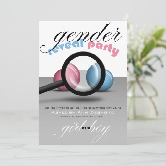 Vergrootglas Marbles Geslacht feest Kaart (Staand voorkant)