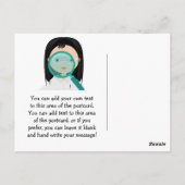 Vergrootglas Meisje Wetenschapper Dank u Briefkaar Briefkaart (Achterkant)
