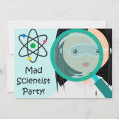 Vergrootglas Meisje Wetenschapper Verjaardag Uitno Kaart (Voorkant)