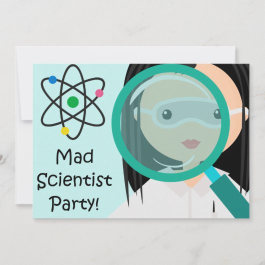 Vergrootglas Meisje Wetenschapper Verjaardag Uitno Kaart (Voorkant)