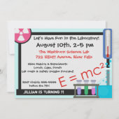 Vergrootglas Meisje Wetenschapper Verjaardag Uitno Kaart (Achterkant)