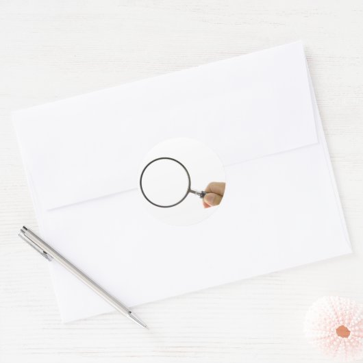 Vergrootglas Ronde Sticker (Envelop)