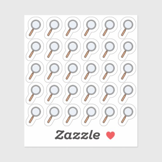 Vergrootglas School en Werk Bujo Planner Sticker (Vel)