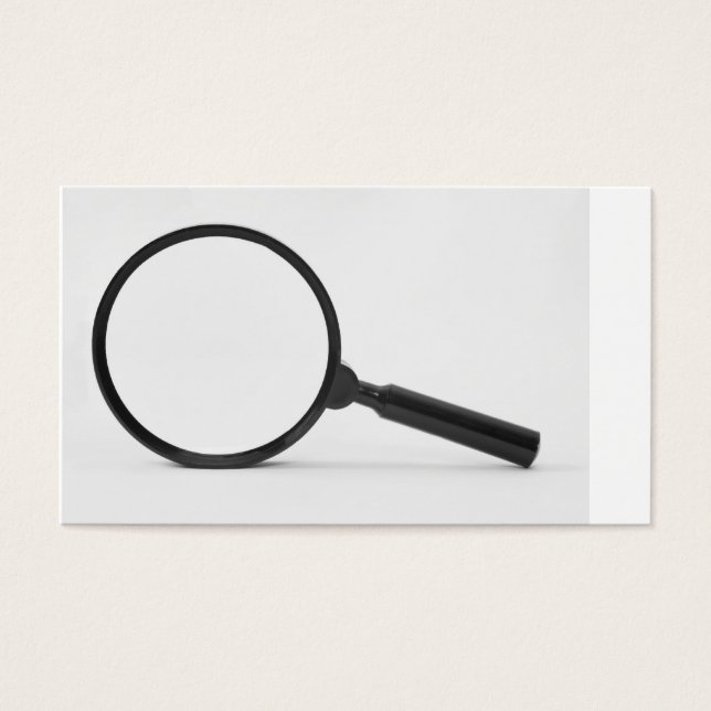 vergrootglas visitekaartje (Voorkant)