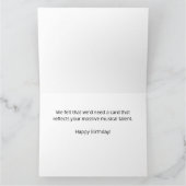 Vergrote Accordeonspeler Accordeonist Verjaardag Kaart (Binnen)