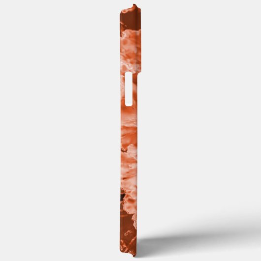 Vergrote bloem met lichte opluchting, bruine zalm Case-Mate iPhone case (Achterkant / Rechts)