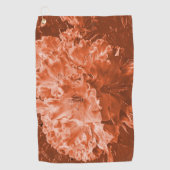 Vergrote bloem met lichte opluchting, bruine zalm golfhanddoek (Voorkant)