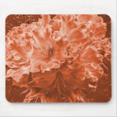 Vergrote bloem met lichte opluchting, bruine zalm muismat (Voorkant)