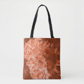 Vergrote bloem met lichte opluchting, bruine zalm tote bag (Voorkant)