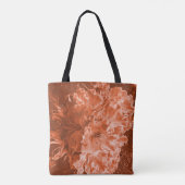 Vergrote bloem met lichte opluchting, bruine zalm tote bag (Achterkant)