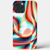 Vergrote gekromde rode strepen, overtoegevoegde st Case-Mate iPhone case (Achterkant)