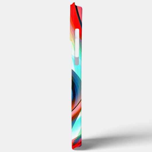 Vergrote gekromde rode strepen, overtoegevoegde st Case-Mate iPhone case (Achterkant / Links)