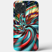 Vergrote pixelspiraal met gehammerde glazen toon Case-Mate iPhone case (Achterkant)