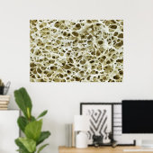 Vergrote poreuze textuur van het menselijke Hip Bo Poster (Thuiskantoor)