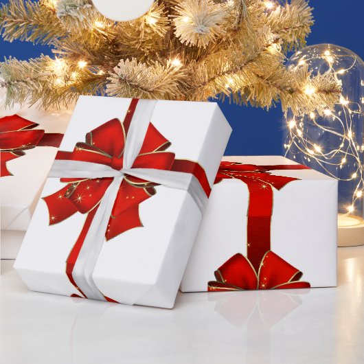 Vergroten van mousserende rode koolzaadjes Verpakk Cadeaupapier (Feestdagen)