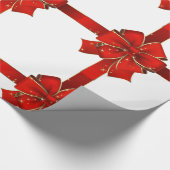 Vergroten van mousserende rode koolzaadjes Verpakk Cadeaupapier (Hoek)