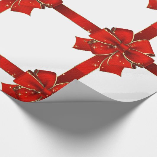 Vergroten van mousserende rode koolzaadjes Verpakk Cadeaupapier (Hoek)