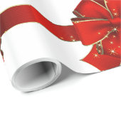 Vergroten van mousserende rode koolzaadjes Verpakk Cadeaupapier (Rol Hoek)