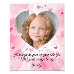 Vergroting cadeau voor papa van Sweet Hearts foto Afdruk