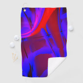 Vergroting digitale verf met blauwdruk op wijn golfhanddoek (Insitu)