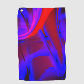 Vergroting digitale verf met blauwdruk op wijn golfhanddoek (Voorkant)