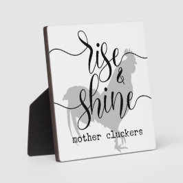 Vergroting en shine Moeder Cluckers Farmhouse Sign Fotoplaat