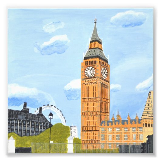 Vergroting foto van Londen Big Ben Afdruk (Voorkant)