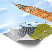 Vergroting foto van Londen Big Ben Afdruk (Hoek)