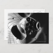 Vergroting van de bloedcellen in zwart-wit briefkaart (Voorkant / Achterkant)