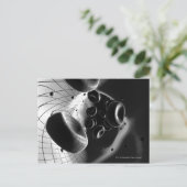 Vergroting van de bloedcellen in zwart-wit briefkaart (Staand voorkant)