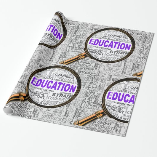 Vergroting van het onderwijs cadeaupapier (Uitgerold)