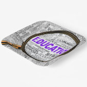 Vergroting van het onderwijs papieren bordje (Gebogen)