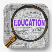 Vergroting van het onderwijs papieren bordje (Voorkant)