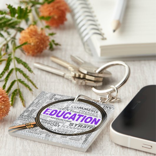 Vergroting van het onderwijs sleutelhanger (Voorkant Rechts)