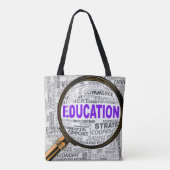 Vergroting van het onderwijs tote bag (Achterkant)